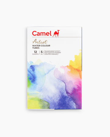 Camel Artist Watercolours Assorted pack of tubes 12 shades 5 ml