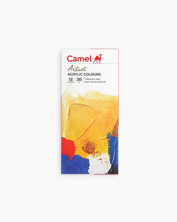 Camel Artist Acrylic Colours Assorted pack of 12 shades in 20 ml