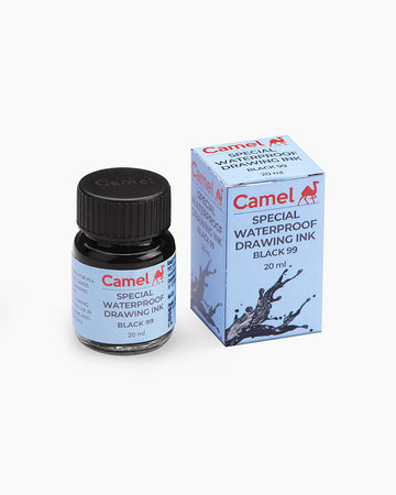 Camel Waterproof Drawing Ink Black.99 - (20ml)