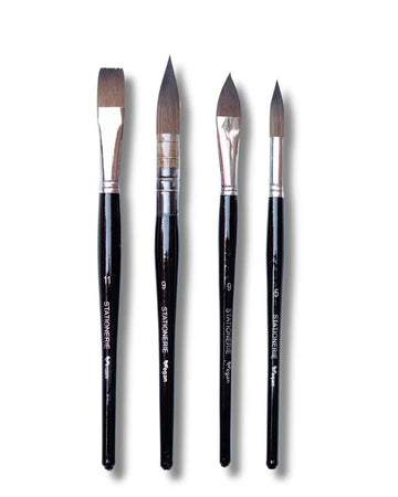 Stationerie Pure Kolinsky Synthetic Wash Mop Set Of 4