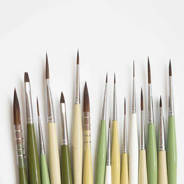 Stationerie Miniliners Set Of 16 Kolinsky Synthetic Forest Edition