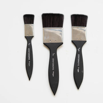 Stationerie Wash Inch Brush Set 3 Squirrel Synthetic