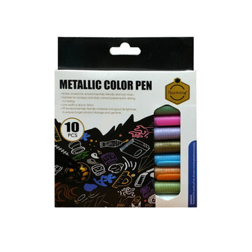 KeepSmiling Metal Colour Pen Pack of 10 Pcs Water Based Ink