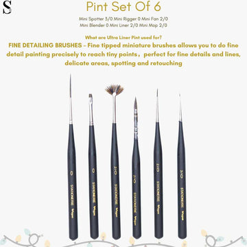 Stationerie UltraMini Pint Set Of 6 Phantom Matte Black Edition