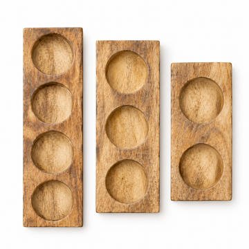 WOODEN ROUND HOLE BASE FOR CANDLE MAKING