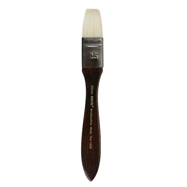 Brustro Artists Bristlewhite Flat Brush Series 1008 - Wide Brush, Size - 25mm