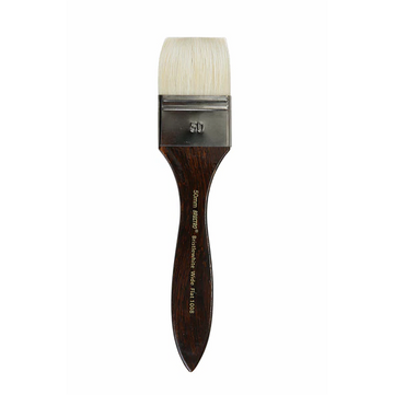 Brustro Artists Bristlewhite Flat Brush Series 1008 - Wide Brush, Size - 50mm