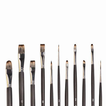 Stationerie Mix Set Of 11 Long Handle (3rd Gen Aquasync Natural Imitation Vegan Bristle)