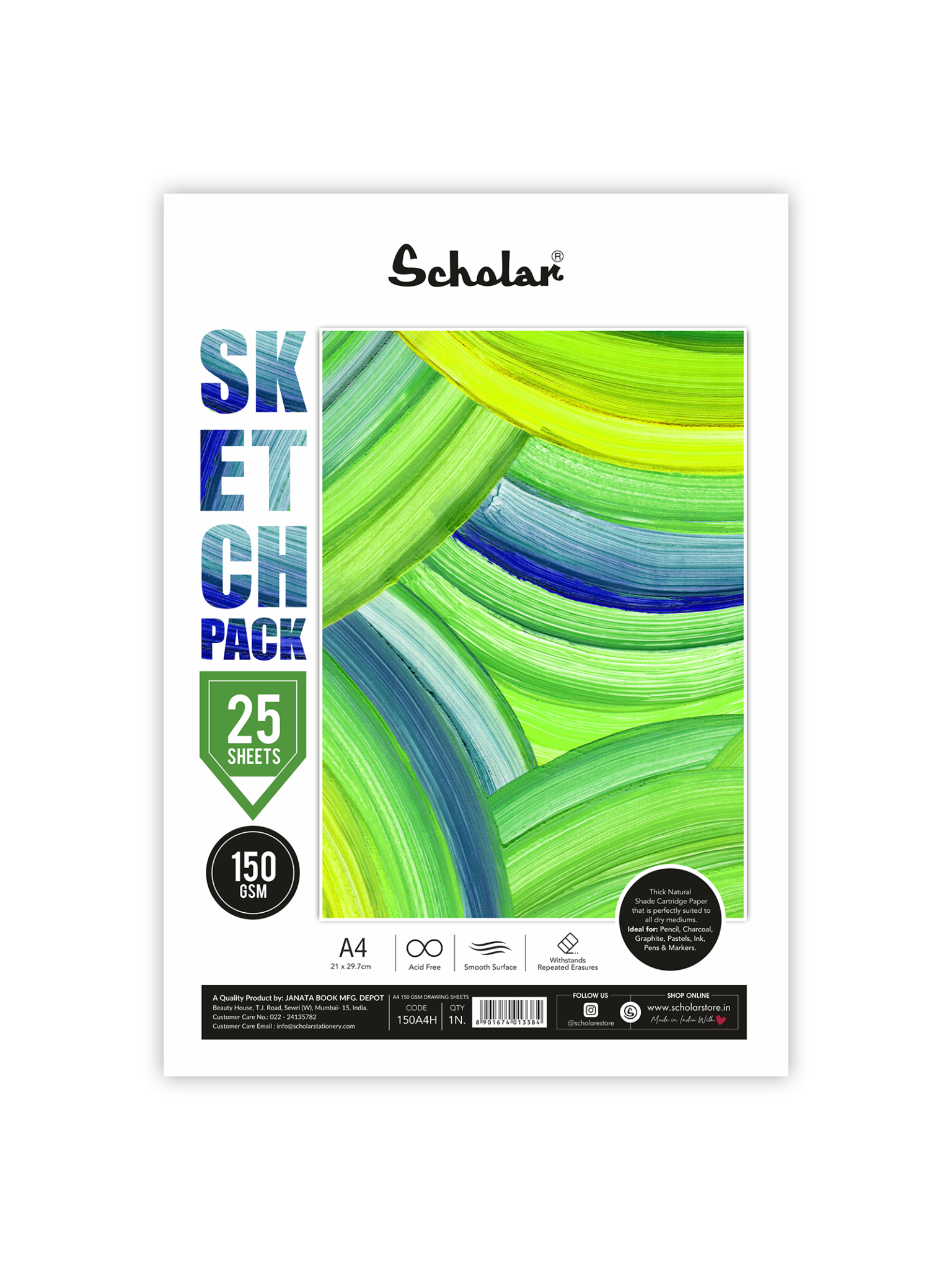 SCHOLAR Cartridge Paper – Loose Sheets - 150 Gsm
