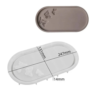 SM1325 BOUQUET CARVED OVAL TRAY MOULD
