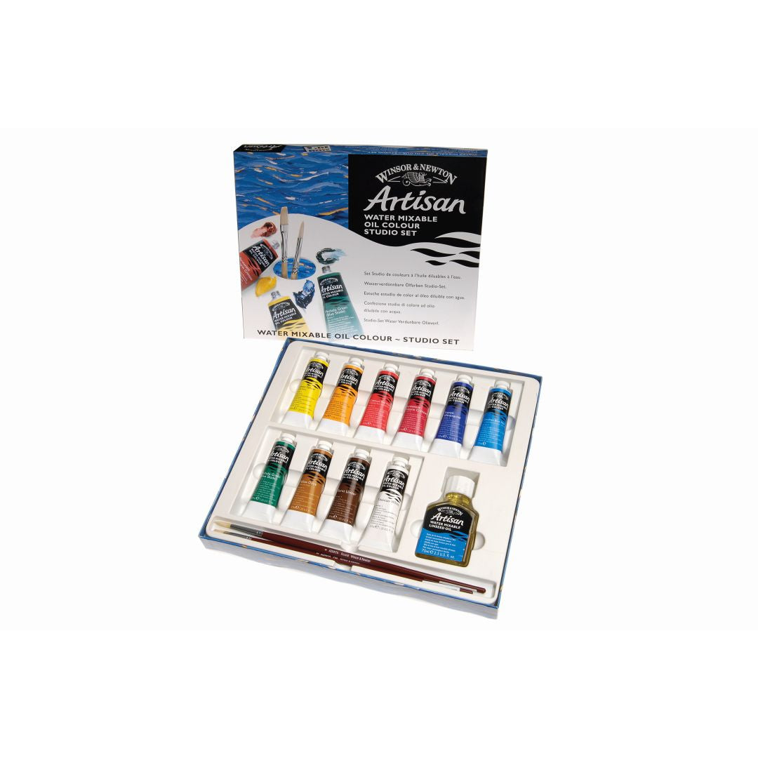 Winsor & Newton Artisan Water Mixable Oil Colour Studio Set - 10 x 37 ML