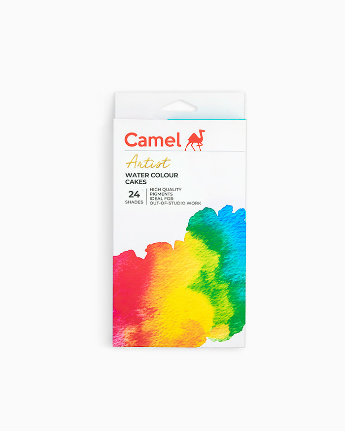 Camel  Artist  Water  Colours  Assorted  box  of  cakes,  24  shades  with  Brush