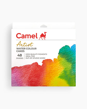 Camel  Artist  Water  Colours  Assorted  box  of  cakes,  48  shades  with  Brush