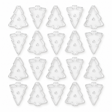 Polycarbonate T-Light Cups - CHRISTMAS TREE (20pc )