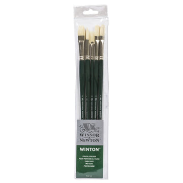 Winsor & Newton Winton Hog Bristle Brush - Assorted Set- Long Handle