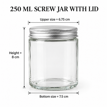 CANDLE 250ML SCREW JAR PACK OF 6PC
