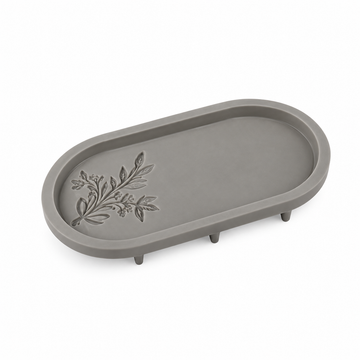 SM1325 BOUQUET CARVED OVAL TRAY MOULD