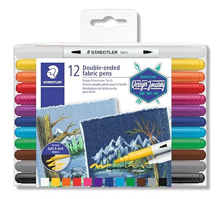 Staedtler Fabric Marker set 2 Tips