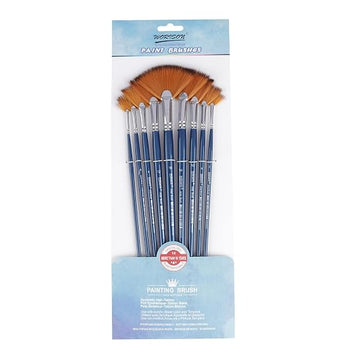 Worison Long Handle Fan Paint Brush Set
