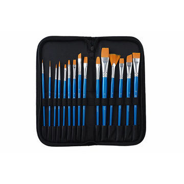 Brustro Synthetic Hair Short Handle Artists Brush Set of 15