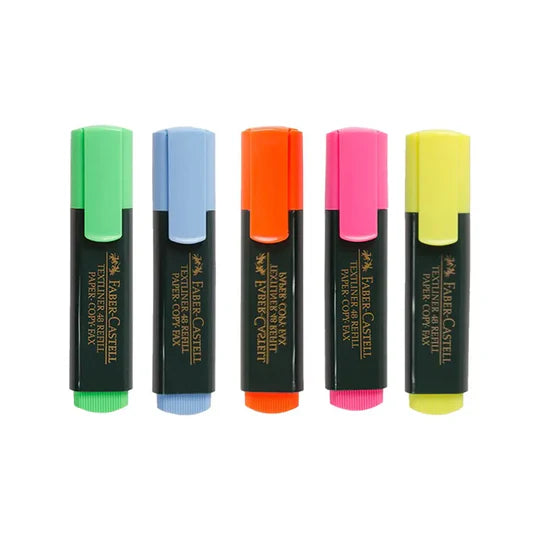 Faber-Castell Textliner Super Fluorescent Highlighters Set Of 5