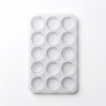15 cavity 2" round agate mould with out hole