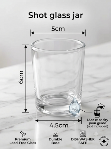 CANDLE SHOT GLASS JAR PACK 10PC