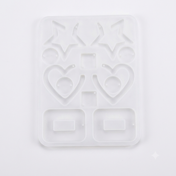 2PCS Earring Epoxy Resin Molds Fashion Jewelry Silicone Molds Drop Dangle Earring Mould