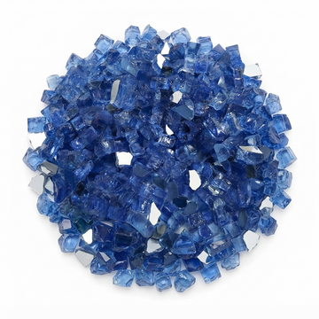 dark blue fire pit glass stone