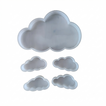 Cloud Silicon Mould for Resin Art, 3D Cloud Mould for DIY Epoxy UV Resin Art, Set of 5