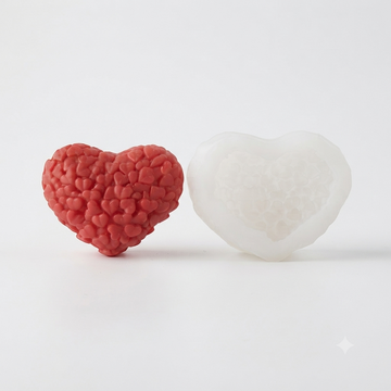 3D Small Hearts In Heart Cluster Handmade Mould (hm0111)