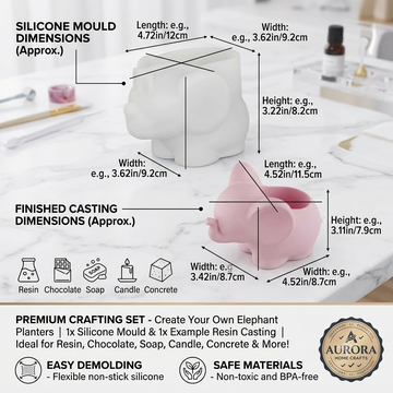 SM1299 Elephant Planter Jar Mould