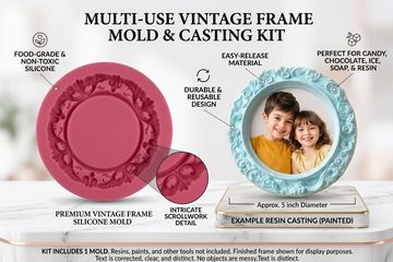ROUND MINI FRAME MOLD /MOULD ( SIZE = 2" APPROX ) HBR4043