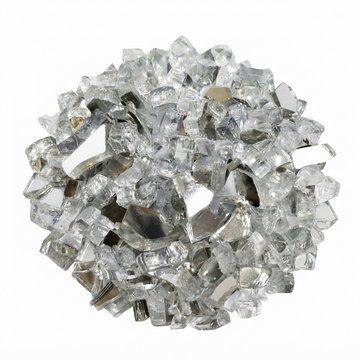 SILVER FIRE PIT GLASS STONE