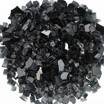 BLACK FIRE PIT GLASS STONE