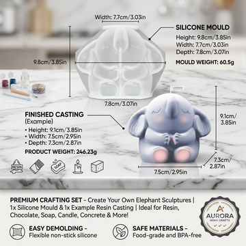 Cute Elephant Candle Mould sm1181