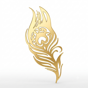 MORPANKH / FEATHER ACRYLIC CUT OUT SIZE= (4 INCH)