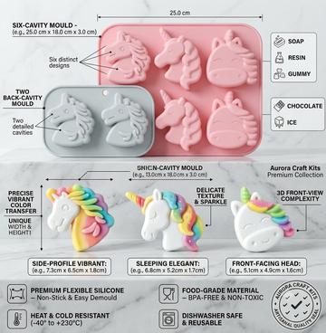 6727D 6 cavity unicorn mold