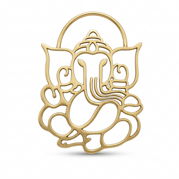GANESHA GOLDEN ACRYLIC CUT OUT PACK OF 2 PC