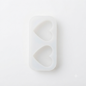 2 CAVITY HEART MOLD ( HEART SIZE = 3.5CM X3CM DEEP = 8MM )