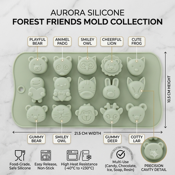SM1480 Flexible Animals Shape Mould Tray- Ice Balls Maker, Chocolate, Cake, Soap, DIY