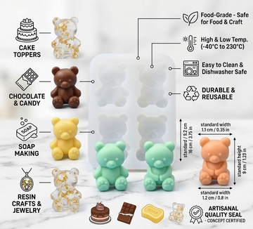 j156236 4 cavity teddy mold/mould