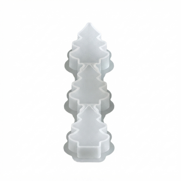 Three-Christmas Tree Pillar Candle Mold