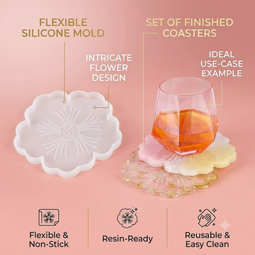 5" Flower Coaster Resin MOULD