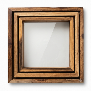 Original Teak Wood Acrylic Floating Frame