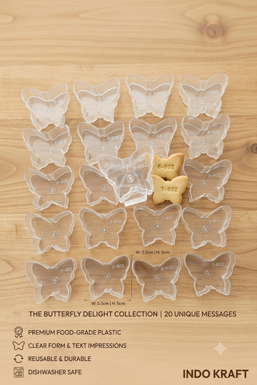 Polycarbonate T-Light Cups - BUTTERFLY (20pc )