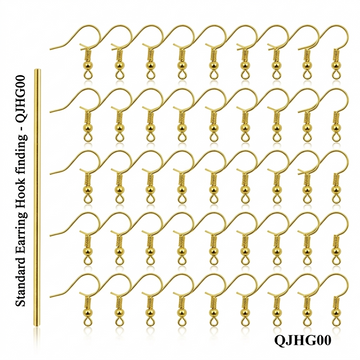 Q HOOK / FISH HOOK FOR EARING AND JEWELLERY GOLD