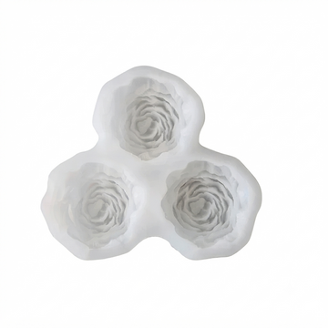 3 Cavity 3D Peony Handmade Mould (hm0144)