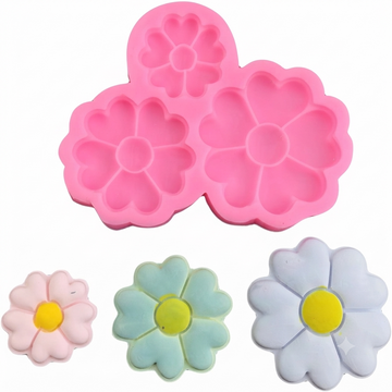 3 CAVITY 3D FLOWER MOLD/MOULD 3 IN 1 HBR35A42