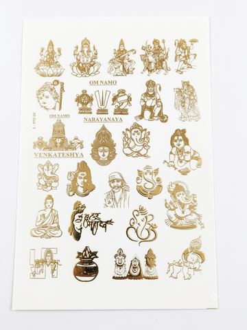 A5 Mix god idol embossed sticker sheet